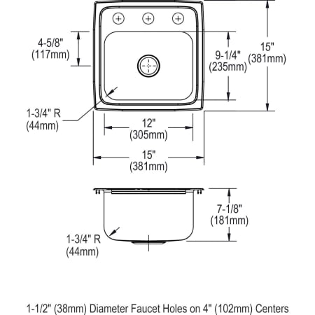 Elkay-BLH15C-Specification Image