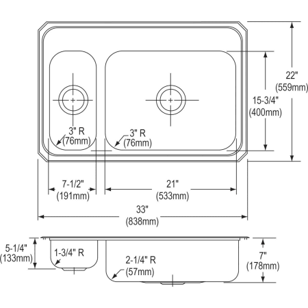 Elkay-CMR3322-Specification Image