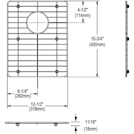 Elkay-CTOBG1215-Line Drawing
