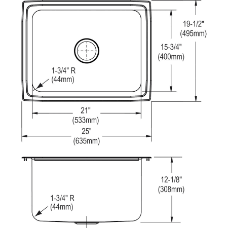 Elkay-DLFR251912-Specification Image