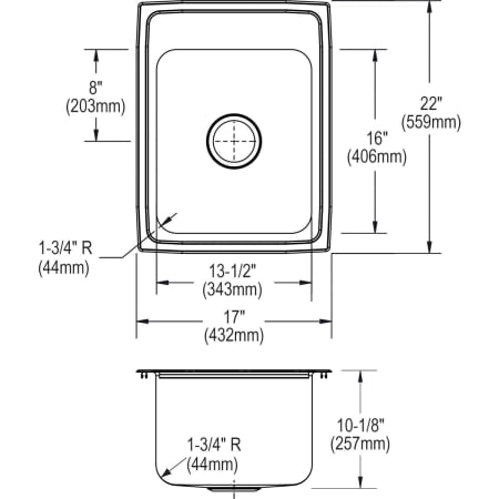 Elkay-DLR172210-CU-Specification Image