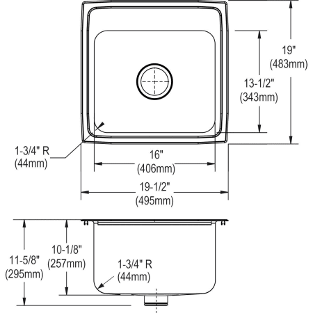 Elkay-DLR191910PD-Specification Image