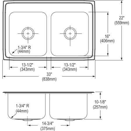 Elkay-DLRQ332210-Specification Image