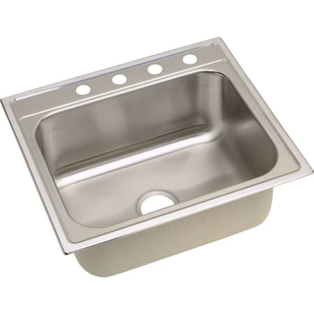 Elkay Dayton 25" Drop In Single Basin Stainless Steel Kitchen Sink 1 Faucet Hole