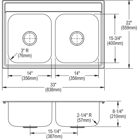 Elkay-DPC23322-Specification Image