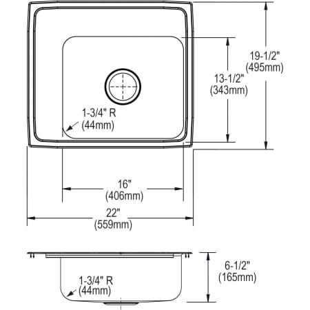 Elkay-DRKAD222065L-Specification Image