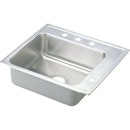 Elkay Lustertone 22" Drop In Single Basin Stainless Steel Utility Sink 2 Faucet Holes