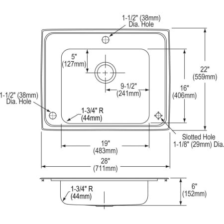 Elkay-DRKAD282260RC-Specification Image