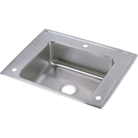 Elkay 28" Single Basin Drop In Stainless Steel Utility Sink 3 Faucet Holes