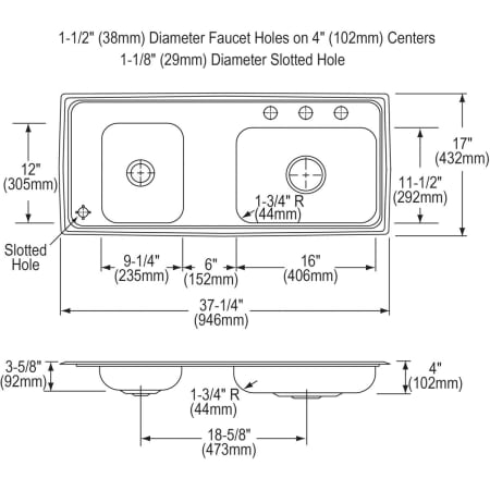 Elkay-DRKAD371740LC-Specification Image