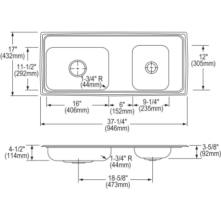 Elkay-DRKAD371745R4-Specification Image