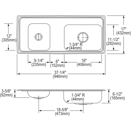 Elkay-DRKAD371765L4-Specification Image