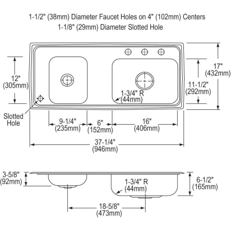 Elkay-DRKAD371765LC-Specification Image