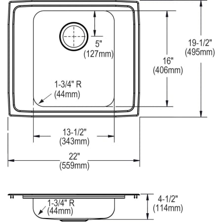 Elkay-DRKADQ222045-Specification Image