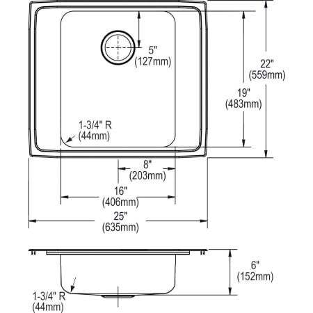 Elkay-DRKADQ252260-Specification Image