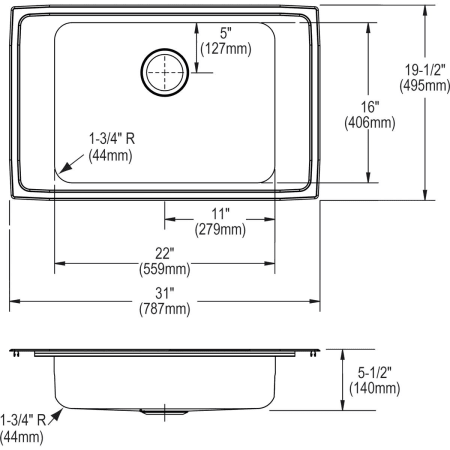 Elkay-DRKADQ311955-Specification Image