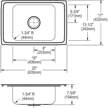 Elkay-DRKRQ2517-Specification Image