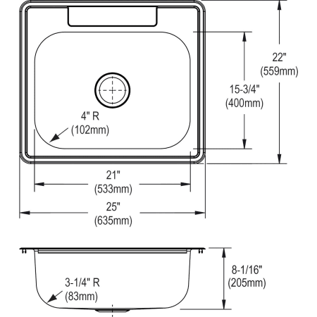 Elkay-DSEW1012522-Specification Image