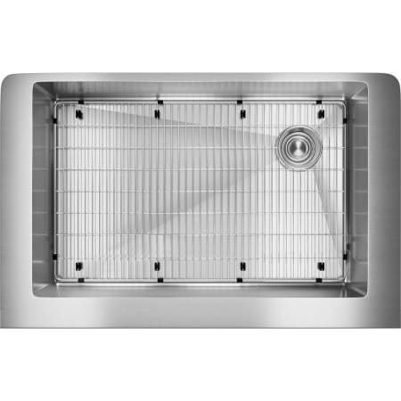 Elkay Crosstown 35-7/8" Farmhouse Single Basin Stainless Steel Kitchen Sink with Basin Rack and Basket Strainer Stainless Steel