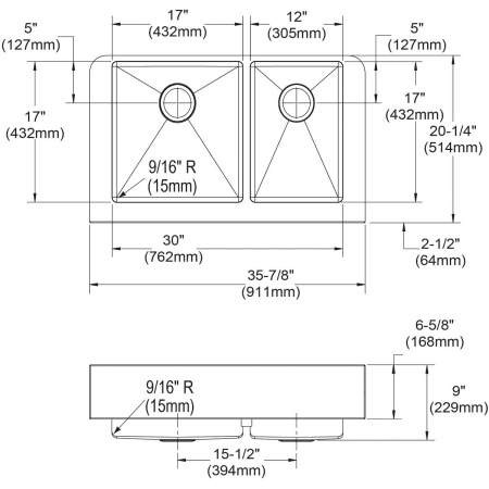 Elkay-ECTRUF32179RDBG-Line Drawing