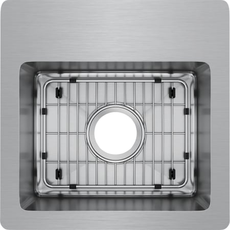 Elkay Crosstown 15" Undermount Single Basin Stainless Steel Bar Sink with Basin Rack 0 Faucet Holes