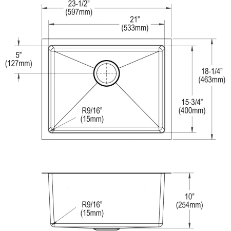 Elkay-EFRU211510DBG-Specification Image