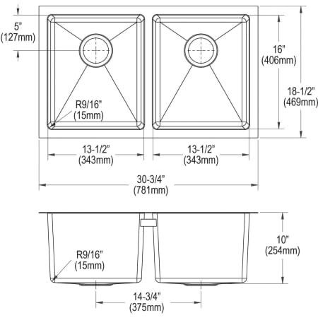 Elkay-EFRU311810DBG-Specification Image