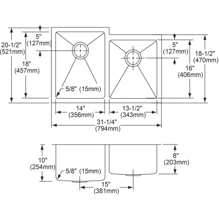 Elkay-EFRU312010RDBG-Specification Image