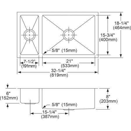 Elkay-EFRU3219-Specification Image