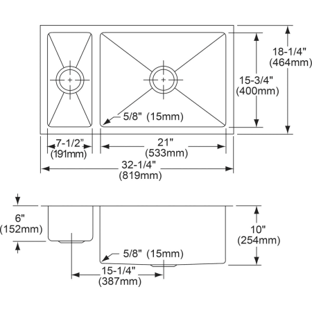 Elkay-EFRU321910DBG-Specification Image