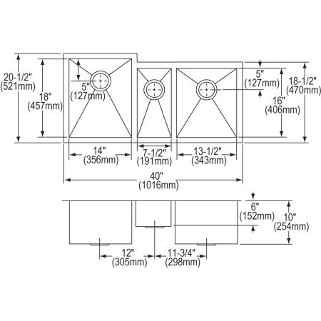 Elkay-EFU402010DBG-Specification Image