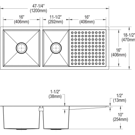 Elkay-EFU471810DB-Specification Image