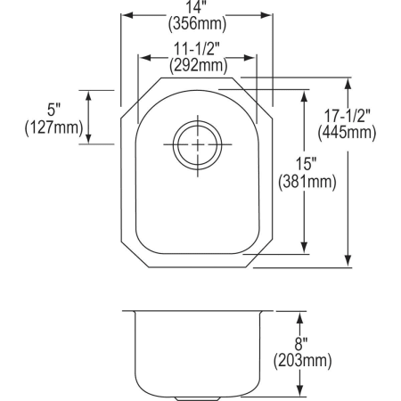 Elkay-EGUH1317DBG-Line Drawing