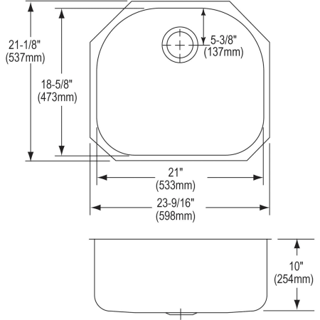 Elkay-EGUH211810DBG-Specification Image