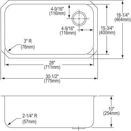 Elkay-EGUH281610RDBG-Specification Image