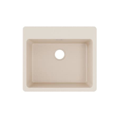 Elkay Quartz Classic 25" Drop In Single Basin Quartz Composite Kitchen Sink Bisque