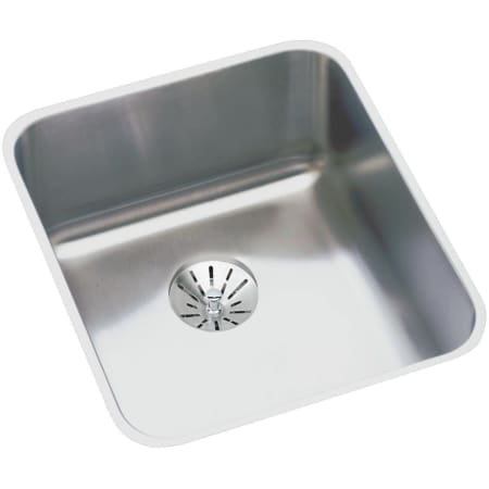 Elkay Lustertone 16" Undermount Single Basin Stainless Steel Kitchen Sink with Basket Strainer Stainless Steel