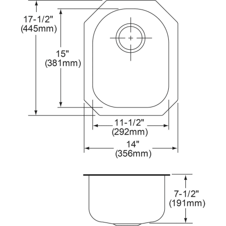 Elkay-ELUH1317DBG-Specification Image