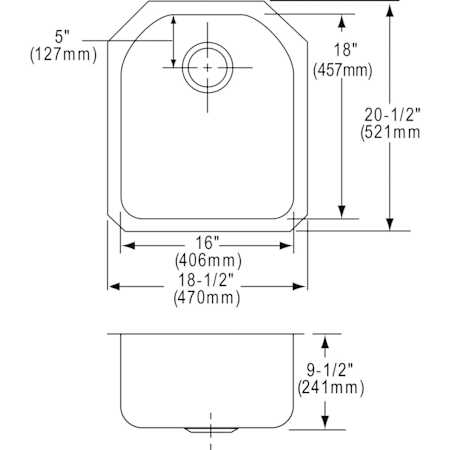 Elkay-ELUH1618DBG-Specification Image
