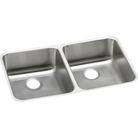 Elkay Gourmet Lustertone Stainless Steel 30-3/4" x 18-1/2" Double Basin Undermount Kitchen Sink with Right Primary Bowl, and 10" Depth Stainless Steel