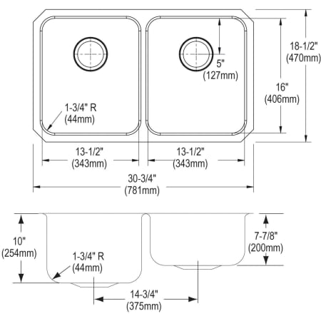 Elkay-ELUH311810R-Specification Image