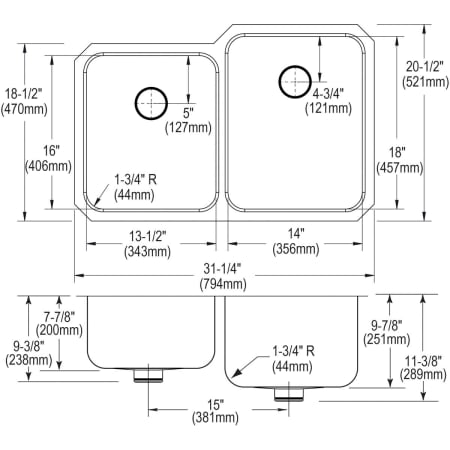 Elkay-ELUH3120LPDK-Specification Image
