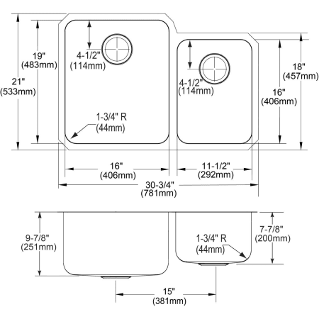 Elkay-ELUH3121R-Specification Image