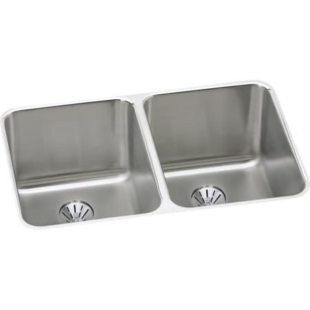 Elkay Lustertone 31-1/4" Undermount Double Basin Stainless Steel Kitchen Sink with Basket Strainer Stainless Steel