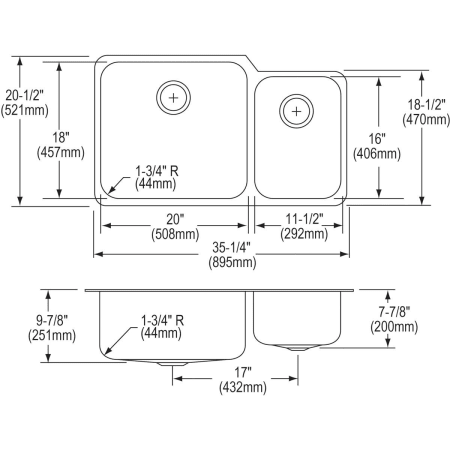 Elkay-ELUH3520RDBG-Specification Image