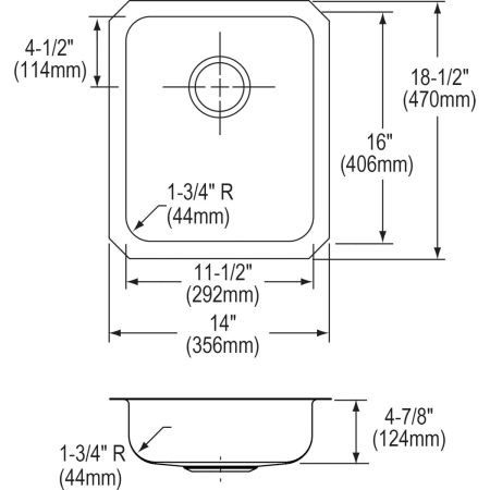 Elkay-ELUHAD111650-Specification Image