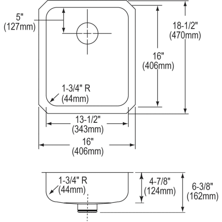 Elkay-ELUHAD131650PD-Specification Image