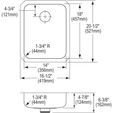 Elkay-ELUHAD141850PD-Specification Image