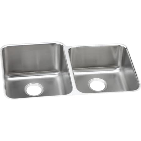 Elkay Gourmet Lustertone Stainless Steel 31-1/4" x 20-1/2" ADA Undermount Double Bowl Sink with 5-3/8" Depth Stainless Steel