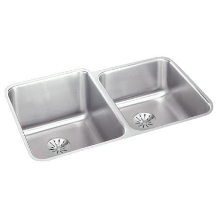 Elkay Gourmet 31-1/4" Double Basin Undermount Stainless Steel Kitchen Sink - Includes Two Perfect Drain Assemblies Stainless Steel
